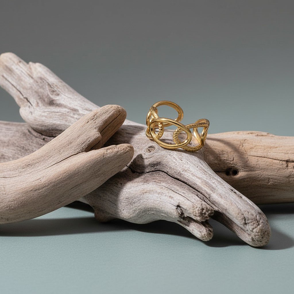 Stalen Schakelring - Verstelbaar - Stainless Steel - 10mm - Aramat Jewels - Ringen - cadeautip