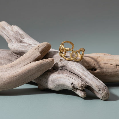 Stalen Schakelring - Verstelbaar - Stainless Steel - 10mm - Aramat Jewels - Ringen - cadeautip