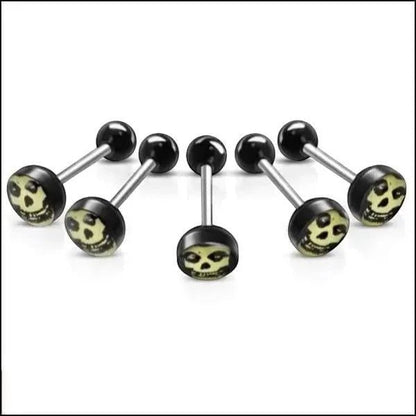 Schedel tongpiercings