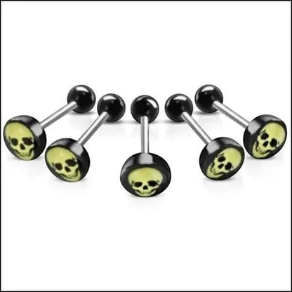 Schedel tongpiercings
