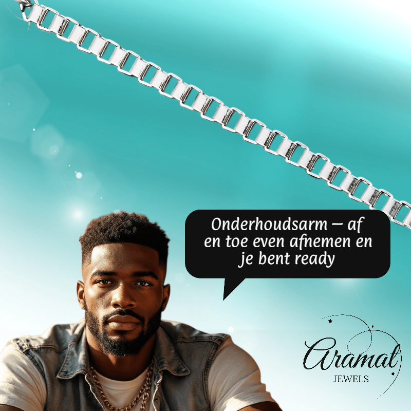 Stalen Venetiaanse Ketting - Aramat Jewels - Halskettingen - cadeautip