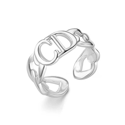 Stalen Verstelbare Open Ring - CD & Schakels - One Size - ring258 - 2983 - Ringen kopen
