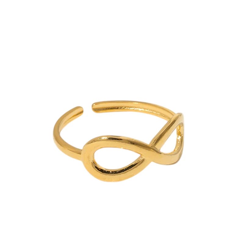 Stalen Verstelbare Open Ring - Infinity Symbool - One Size - ring265 - 161011 - Ringen kopen