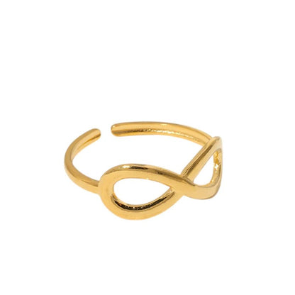 Stalen Verstelbare Open Ring - Infinity Symbool - One Size - ring265 - 161011 - Ringen kopen