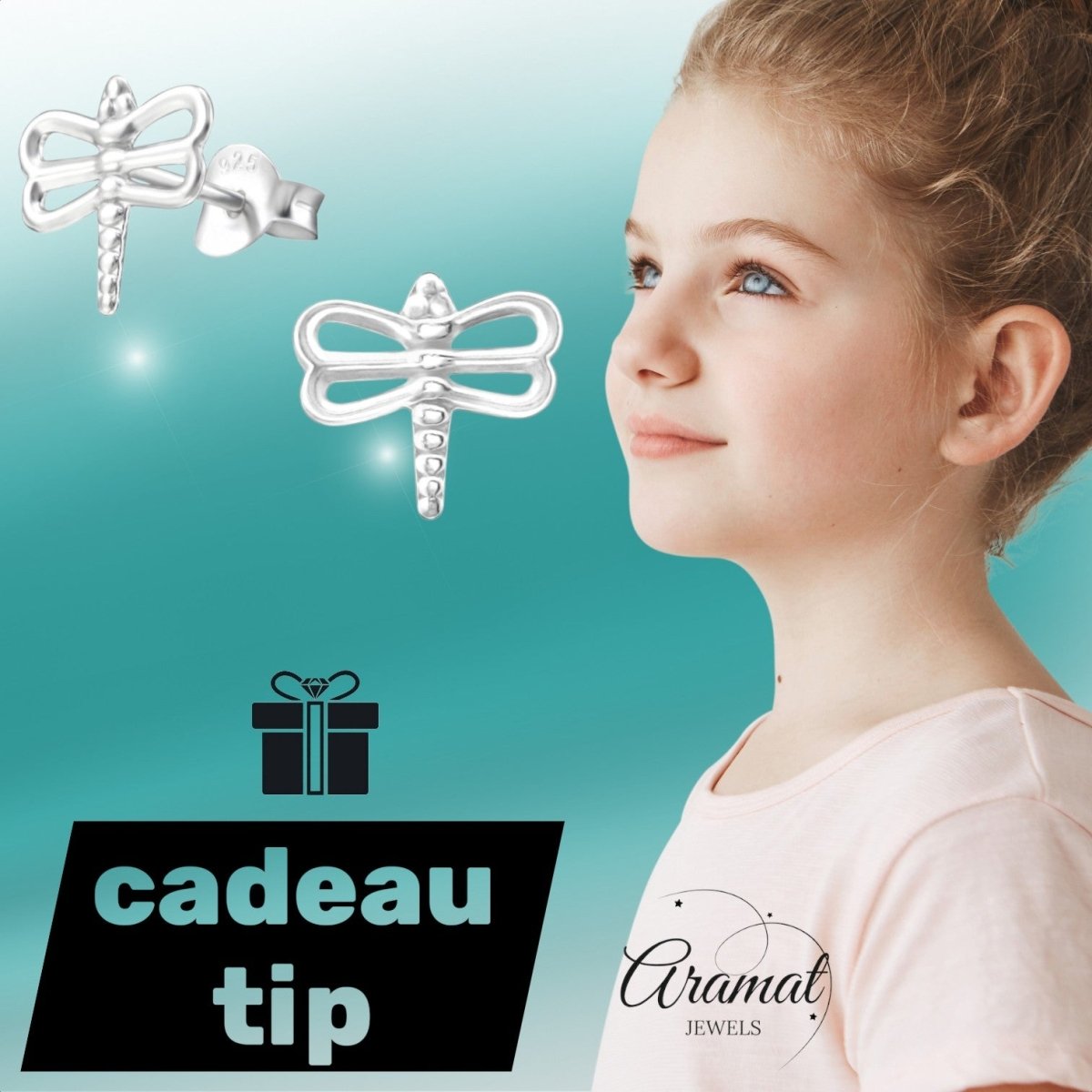 Sterling Zilveren Libelle Oorstekers 10x9mm – Natuur Design - Aramat Jewels - Oorbellen - cadeautip