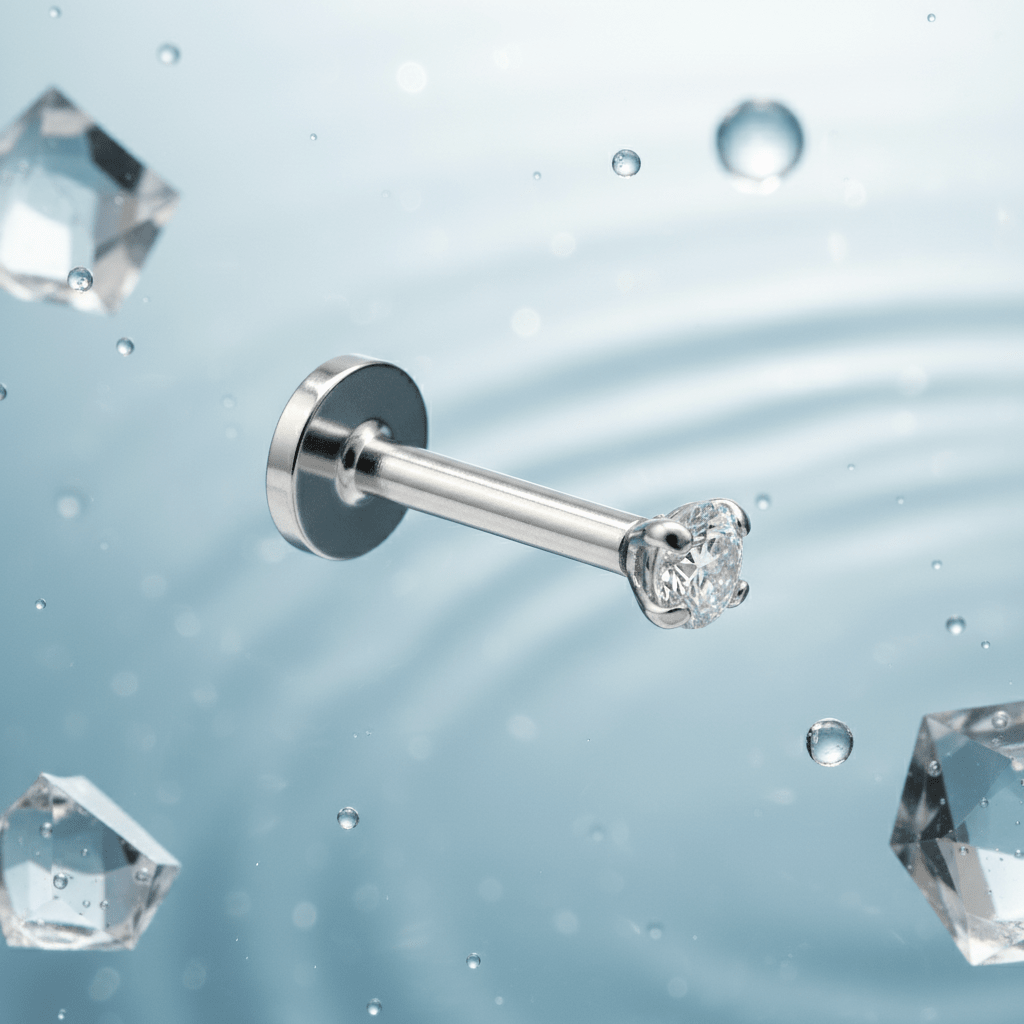 Tragus Helix Piercing Zilverkleur Zirkonia 6mm 3mm - Aramat Jewels - Piercings - cadeautip