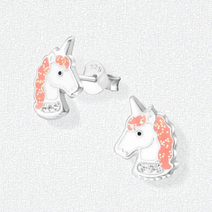 Unieke Zilveren Unicorn Oorbellen - Cadeau voor Kind - Aramat Jewels - Oorbellen - cadeautip