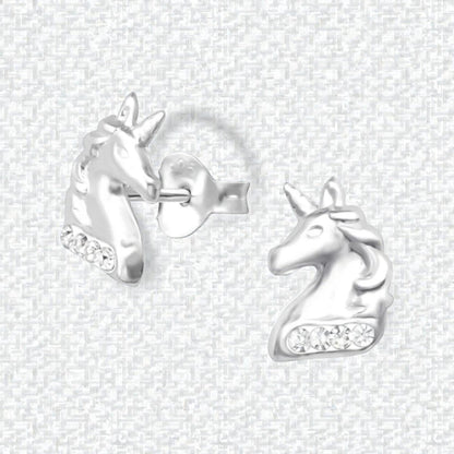 Unieke Zilveren Unicorn Oorbellen - Tijdloos & Stralend - Aramat Jewels - Oorbellen - cadeautip