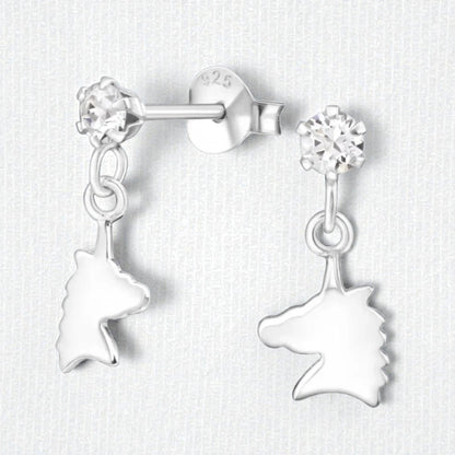 Unieke Zilveren Unicorn Oorknopjes - Cadeau - Aramat Jewels - Oorbellen - cadeautip