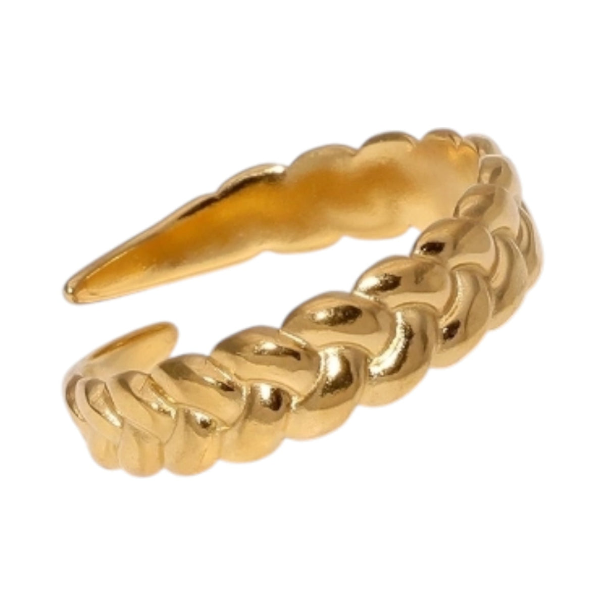 Verstelbare Damesring met Vlecht Design van RVS - 5,5mm - Aramat Jewels - Ringen - cadeautip