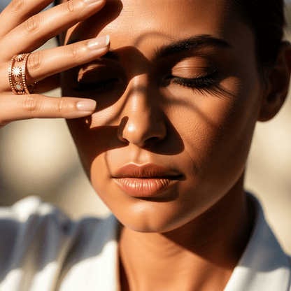 Verstelbare RVS Ring met Emaille Bloemen - Goudkleur (7 mm) - Aramat Jewels - Ringen - cadeautip
