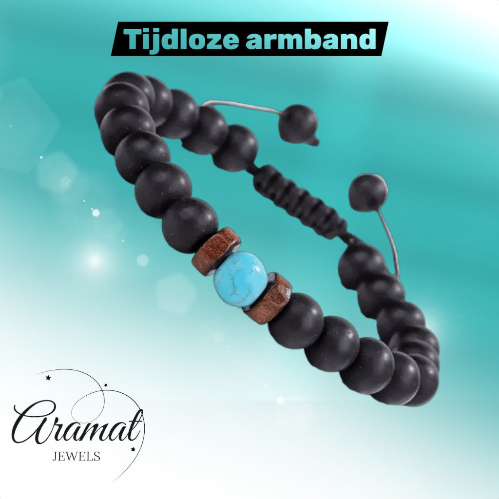 Verstelbare Turkoois Armband natuursteen - Aramat Jewels - Armbanden - cadeautip