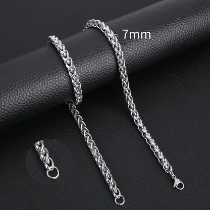 Vossenstaart Halsketting RVS 70 cm – 7 mm - Aramat Jewels - Halskettingen - cadeautip