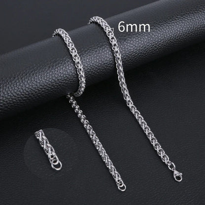 Vossenstaart Halsketting RVS 75 cm – 6 mm - Aramat Jewels - Halskettingen - cadeautip