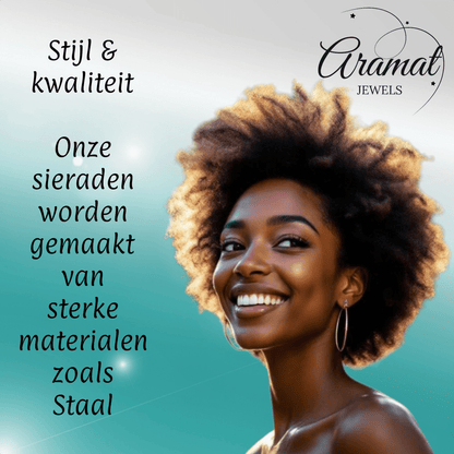 Vossenstaart Halsketting RVS 85 cm – 5 mm - Aramat Jewels - Halskettingen - cadeautip