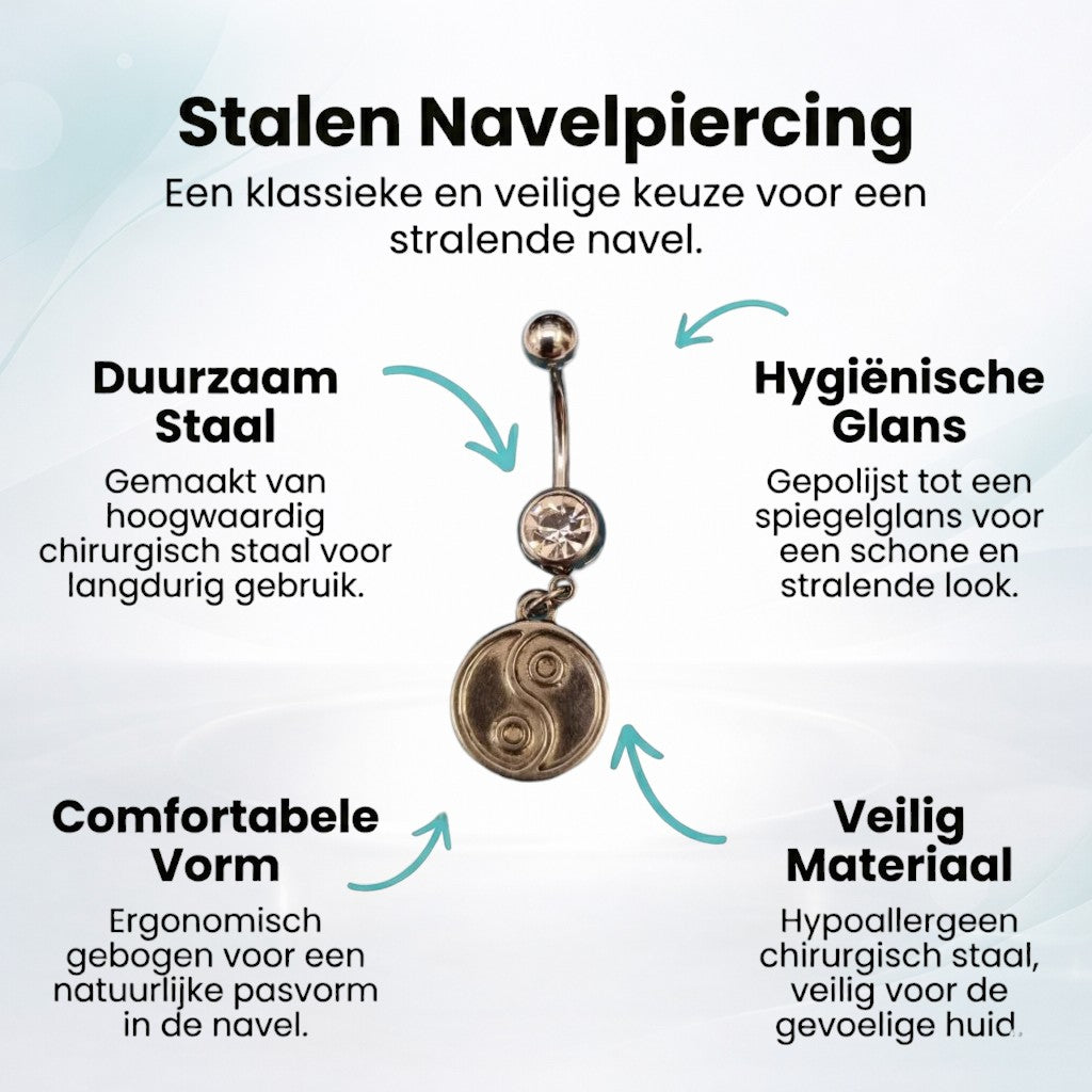 Piercing Nombril Pièce Yin Yang