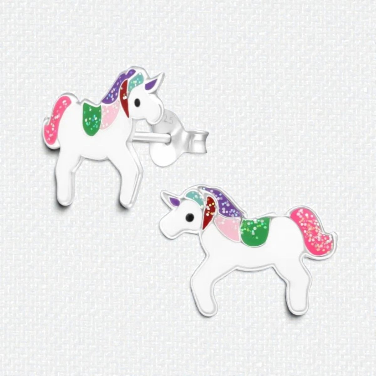 Zilveren Eenhoorn Oorbellen - Cadeau voor Meisje - Aramat Jewels - Oorbellen - cadeautip