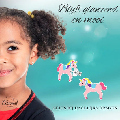 Eenhoornoorbellen voor meisjes.