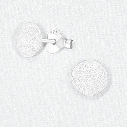 Zilveren Gematteerde Oorbellen - Rond - 6mm - Aramat Jewels - Oorbellen - cadeautip