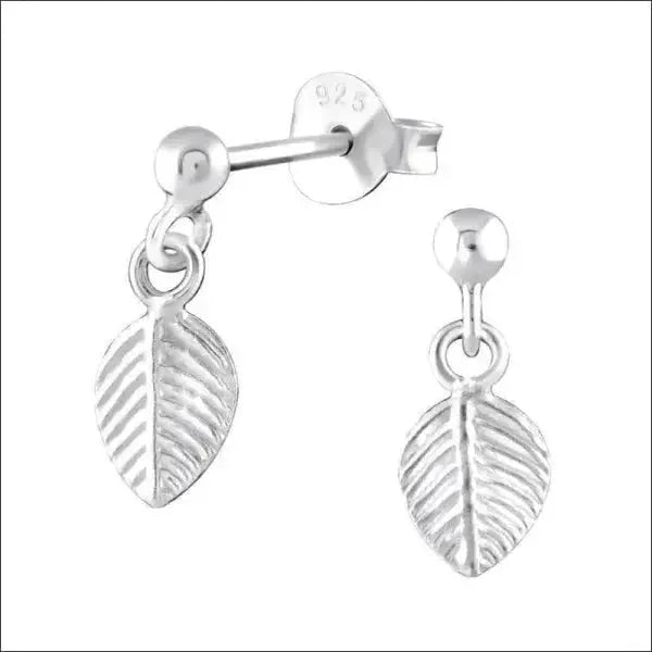 Sterling zilveren blad oorbellen