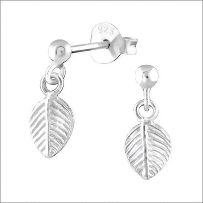 Sterling zilveren blad oorbellen