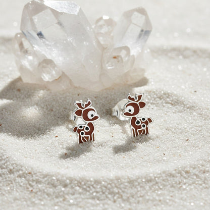 Zilveren Hertje Oorbellen - Dierenontwerp - Aramat Jewels - Oorbellen - cadeautip