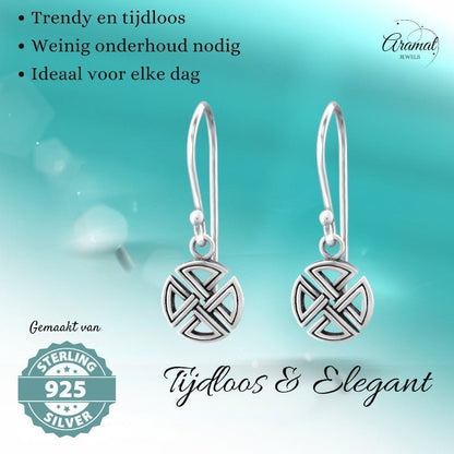 Zilveren Keltische Oorhangers - oor2473 - 31575 - Oorhangers kopen# - 20mm - 925 Zilver