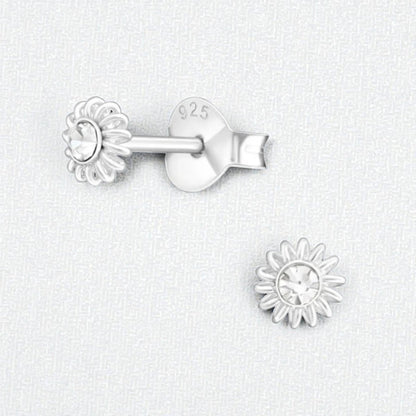 Zilveren Kristal Kinder Oorbellen - Aramat Jewels - Oorbellen - cadeautip