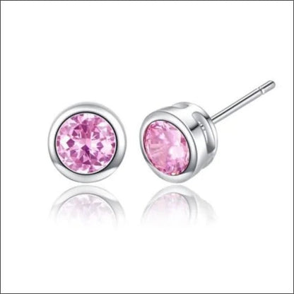 Roze kubieke oorbellen