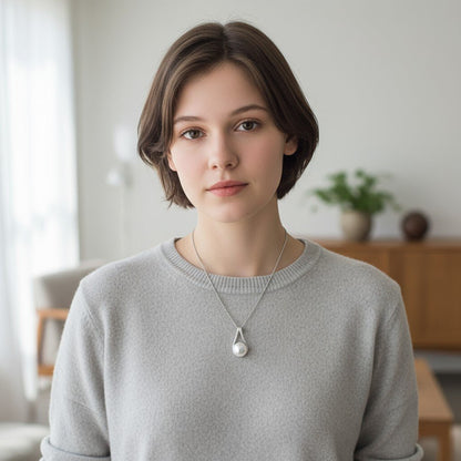 Zilveren Parel Ketting dames - Aramat Jewels - Halskettingen - cadeautip