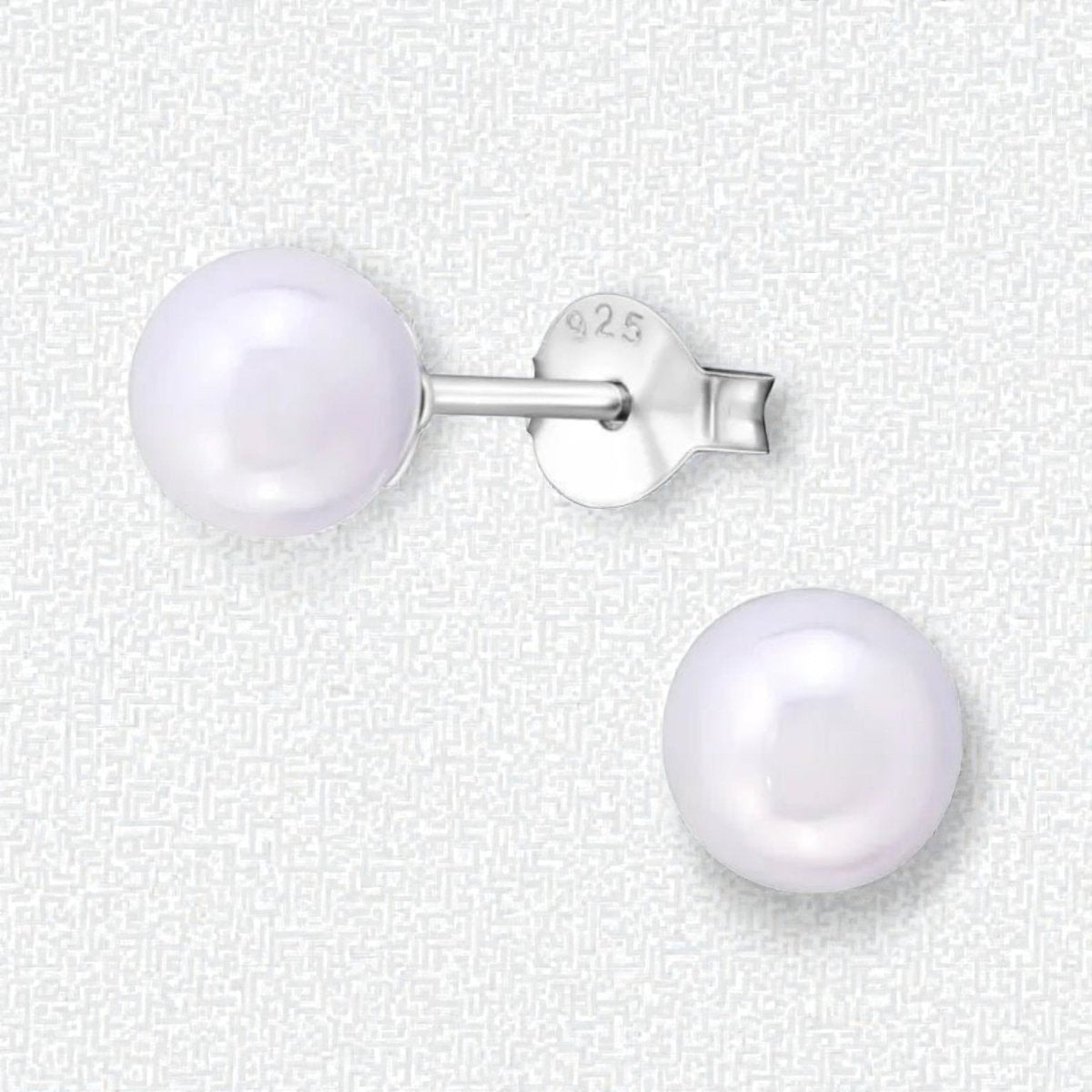 Zilveren pareloorbellen glossy paars - Aramat Jewels - Oorbellen - cadeautip