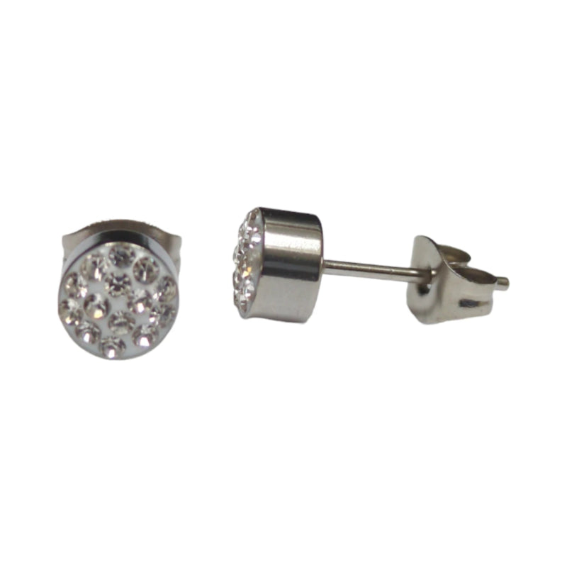Zilverkleurige oorstekers met transparant kristal – 6 mm - oor3091 - Oorbellen kopen# - 6mm - alles - cadeau