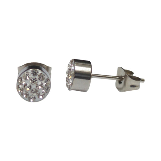 Zilverkleurige oorstekers met transparant kristal – 6 mm - oor3091 - Oorbellen kopen# - 6mm - alles - cadeau