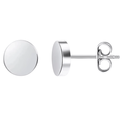 Zilverkleurige Ronde Oorstekers RVS 10mm - Aramat Jewels - Oorbellen - cadeautip