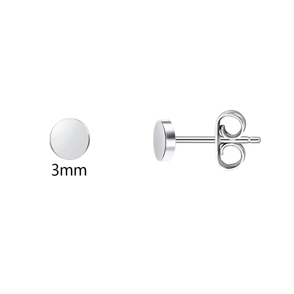 Zilverkleurige Ronde Oorstekers RVS 3mm - Aramat Jewels - Oorbellen - cadeautip