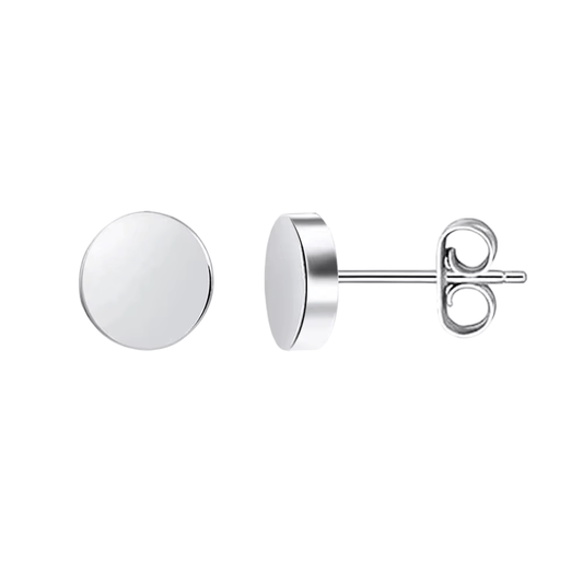Zilverkleurige Ronde Oorstekers RVS 7mm - Aramat Jewels - Oorbellen - cadeautip