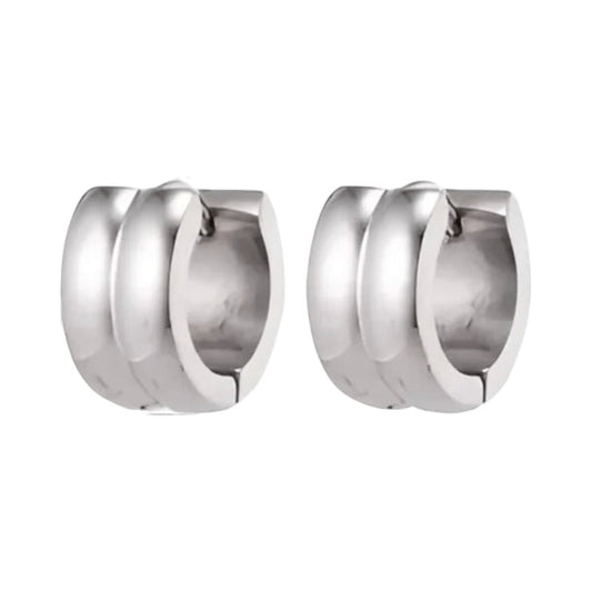 Zilverkleurige RVS Klapcreolen - 13 mm - oor5811 - se20006 - Oorringen kopen# - 13mm - alles - cadeau