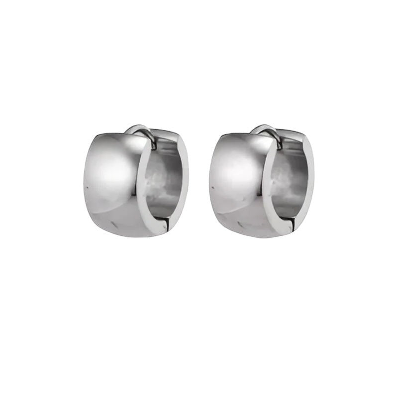 Zilverkleurige stalen oorringen 13 mm - oor5794 - se20005 - Oorringen kopen# - 13mm - alles - cadeau