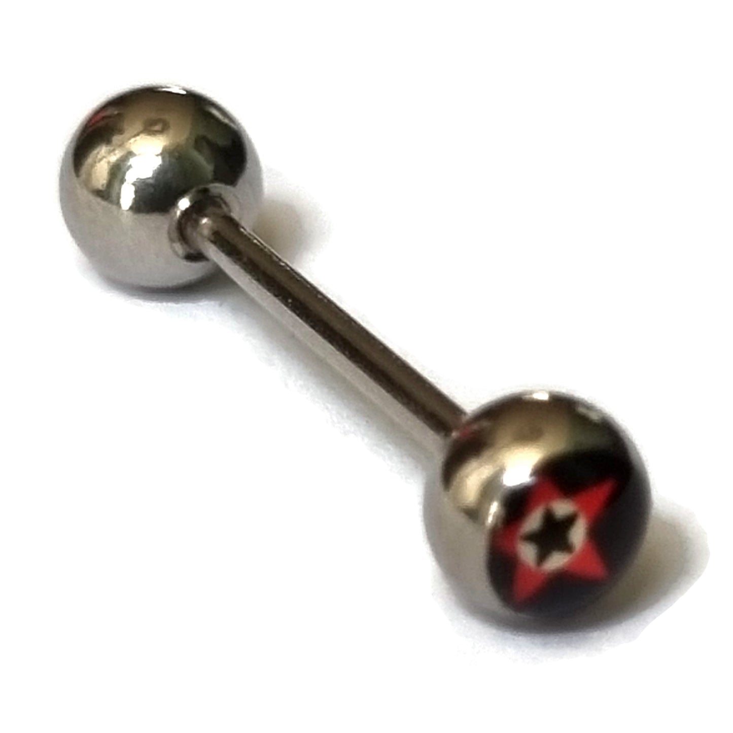 Tongpiercing Ster 1.6mm 16mm 8720157092537 alles Aramat Jewels Barbell Chirurgisch staal Geen hanger piercing Piercings PVD Staal ster Tong tong69 tongpiercings Volwassenen