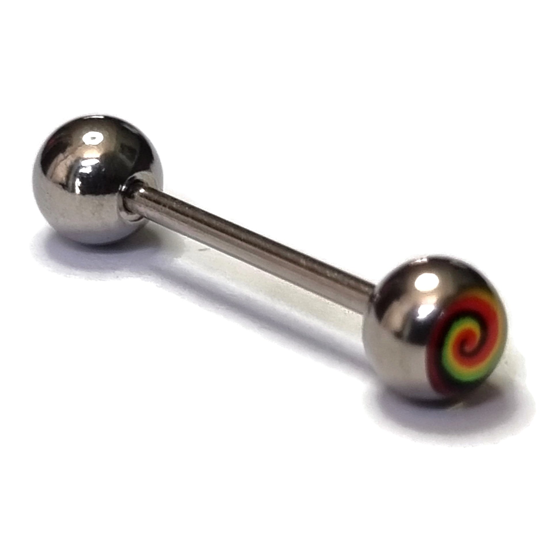 Tongpiercing Swirl 1.6mm 16mm 8720157002284 alles Aramat Jewels Barbell Chirurgisch staal Geen hanger nakijken niet geupdated piercing Piercings PVD Staal Tong tong93 tongpiercings Volwassenen