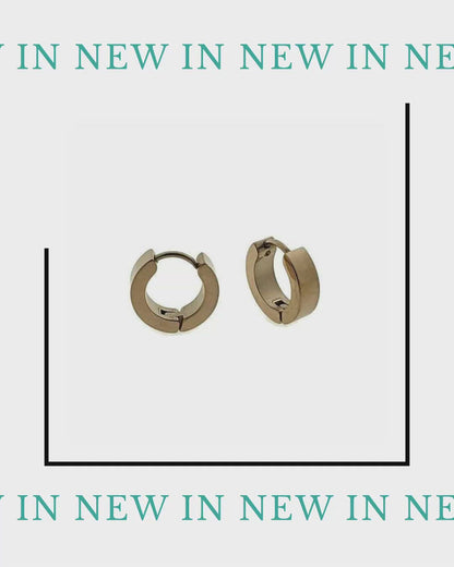Steel Rose Earrings - 13mm