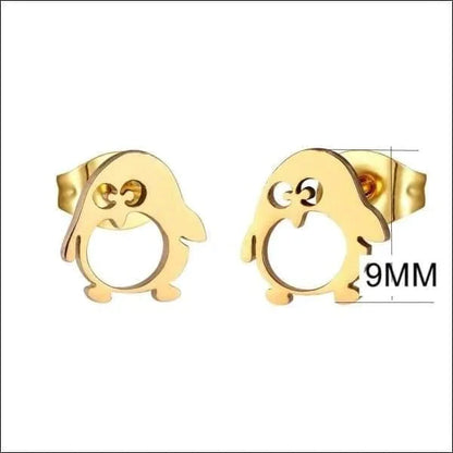 Chirurgisch Stalen Pinguïn Oorbellen Goudkleurig 8720157038795 9mm alles Aramat Jewels chirurgisch staal dames dier fgift Geen edelsteen Geen hanger Geen oormodel Geen steen geometrisch gepolijst goudkleurig Meerdere kleuren Nieuw oor1372 oorbellen pinguin PVD Staal zilverkleurig zonder hanger zonder steen Zonder_hanger Zonder_steen zweerknopjes