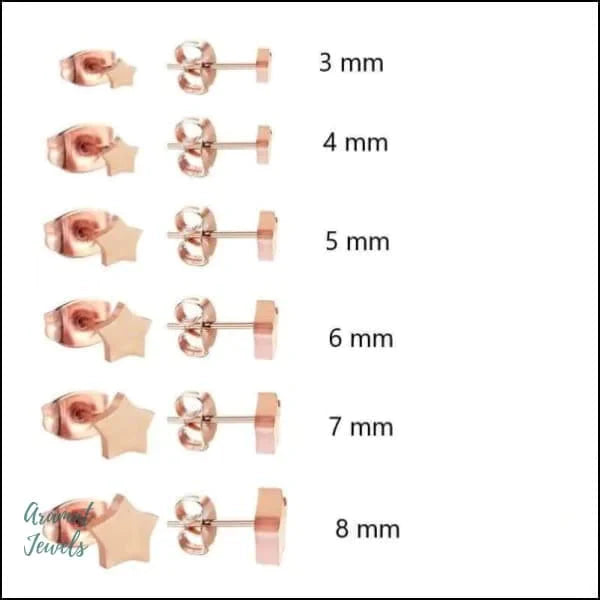 Oorbellen | Zweerknopjes Ster Staal Vanaf 3mm Kopen?