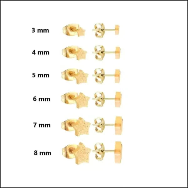 Oorbellen | Zweerknopjes Ster Staal Vanaf 3mm Kopen?