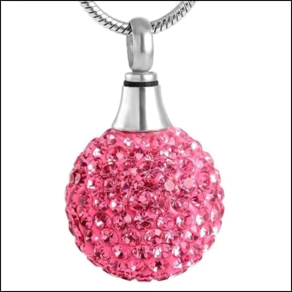 Stalen Ashanger Bol - Kleine Kristallen Roze 8720157016533 alles Aramat Jewels ashangers Assieraad blauw bol chirurgisch staal dames gedenkhangers gedenksieraden Geen hanger kristal Met_steen Multikleur multikleurig PVD roze Staal transparant uniseks Volwassenen Zwart