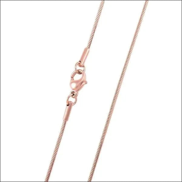 Halskettingen | Slangenketting - Staal - Rosékleur-