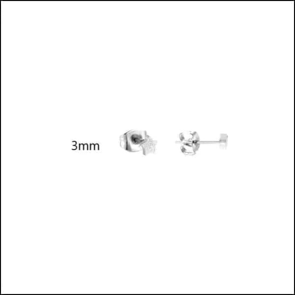 Oorbellen | Zweerknopjes Ster Staal Vanaf 3mm Kopen?