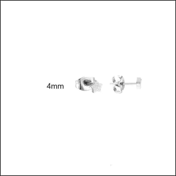 Oorbellen | Zweerknopjes Ster Staal Vanaf 3mm Kopen?