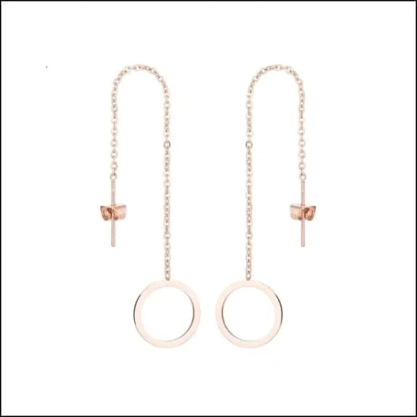 Doortrek Oorbellen Cirkel Staal 10cm Rosékleurig alles chirurgisch staal dames doortrekoorbellen Geen edelsteen Geen_Parel Geen_steen gepolijst goudkleurig Meerdere kleuren met ketting Met_ketting nakijken Nieuw oorbellen oorhangers PVD rond rosékleurig smjell Staal Volwassenen zilverkleurig Zonder_steen zweerknopjes