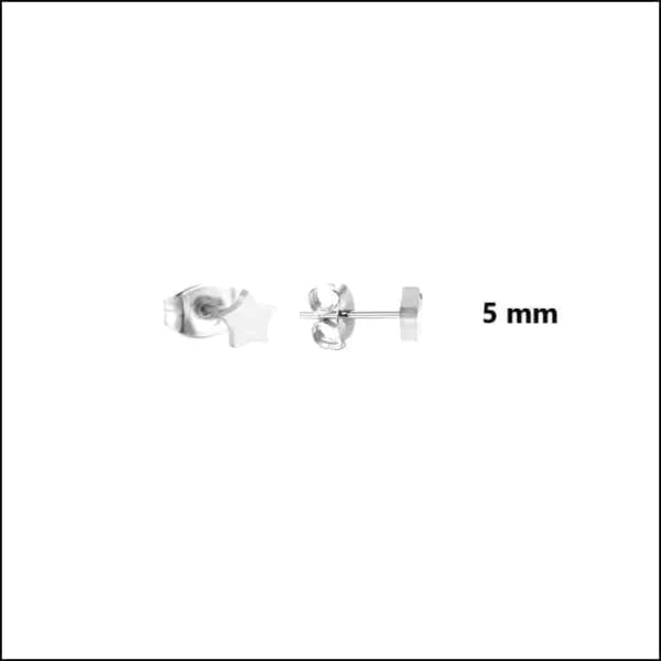 Oorbellen | Zweerknopjes Ster Staal Vanaf 3mm Kopen?